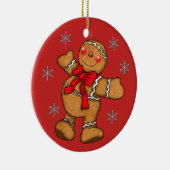 ジンジャーブレッドのクリスマスのオーナメントの装飾 セラミックオーナメント (右)