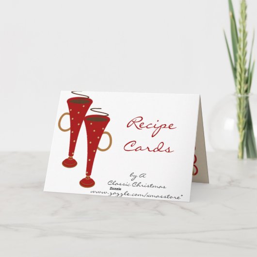 ジンジャーブレッドのクリスマスのレシピカード シーズンカード (裏面)