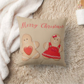 ジンジャーブレッドのクリスマスの枕 クッション (ブランケット)