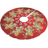 ジンジャーブレッドのクリスマスの菓子キャンデー ブラッシュドポリエステルツリースカート (アングル)