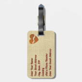 ジンジャーブレッドのクリスマスの飛行機の漫画 ラゲッジタグ (裏面縦)