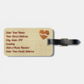 ジンジャーブレッドのクリスマスの飛行機の漫画 ラゲッジタグ (裏面横)