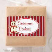 ジンジャーブレッドのクリスマスのCookieラベル ラベル (インサイチュ)
