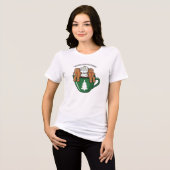 ジンジャーブレッドのクリスマスアートで気分を高く トライブレンドTシャツ (正面全面)