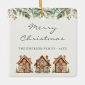 ジンジャーブレッドのクリスマスオーナメント セラミックオーナメント (正面)