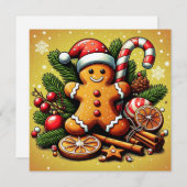 ジンジャーブレッドのクリスマスカード！ シーズンカード (正面/裏面)