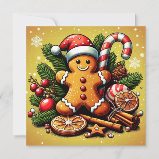 ジンジャーブレッドのクリスマスカード！ シーズンカード (正面)