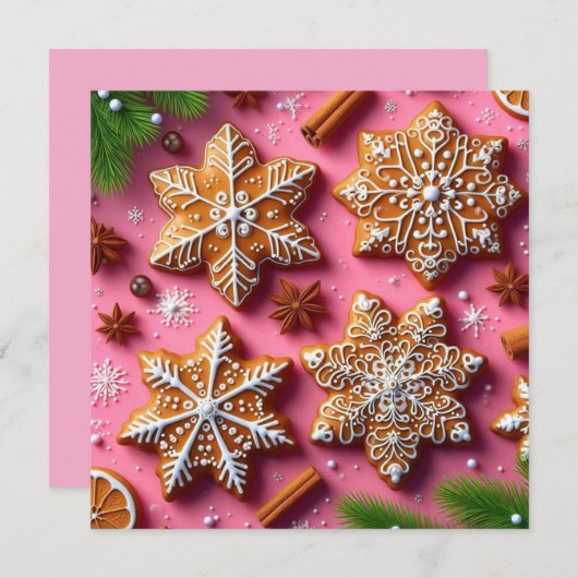 ジンジャーブレッドのクリスマスカード! シーズンカード (正面/裏面)