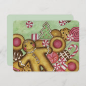 ジンジャーブレッドのクリスマスカード シーズンカード (正面/裏面)
