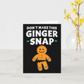 ジンジャーブレッドのクリスマスクッキーは、この痛みを作らない カード (黄色い花)