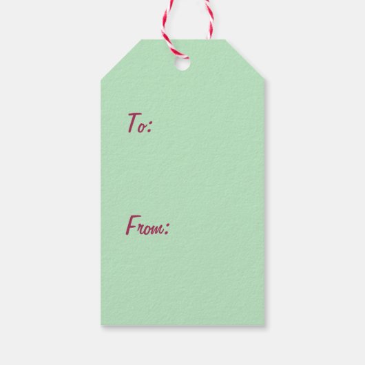 ジンジャーブレッドのクリスマスクッキーキャンディギフトラベル ギフトタグ (裏面)