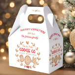 ジンジャーブレッドのクリスマスクッキー交換レッド名 フェイバーボックス<br><div class="desc">かわいいジンジャーブレッドクリスマスクッキー交換お願いボックス赤。簡単にパーソナライズされた文字。 – ケイト・エデン・アート。</div>