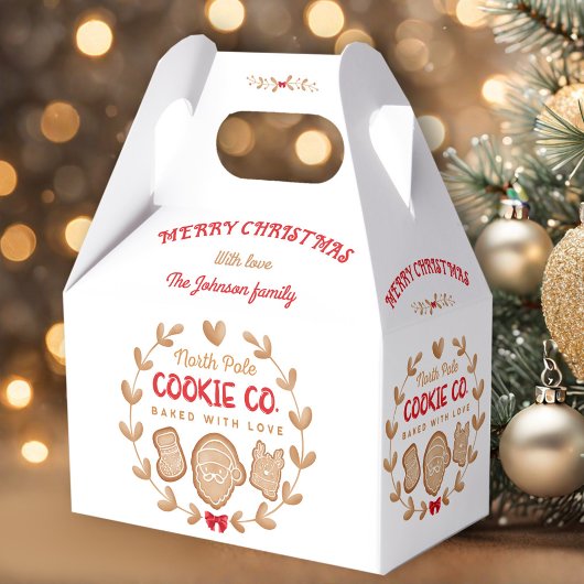 ジンジャーブレッドのクリスマスクッキー交換レッド名 フェイバーボックス