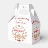 ジンジャーブレッドのクリスマスクッキー交換レッド名 フェイバーボックス (正面サイド)