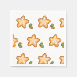 ジンジャーブレッドのクリスマスクッキー スタンダードカクテルナプキン