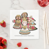 ジンジャーブレッドのクリスマスクッキー スタンダードランチョンナプキン (インサイチュ)