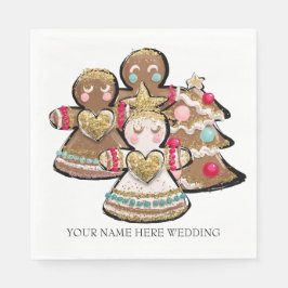 ジンジャーブレッドのクリスマスクッキー スタンダードランチョンナプキン