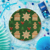 ジンジャーブレッドのクリスマスクッキー ペーパープレート (パーティー)