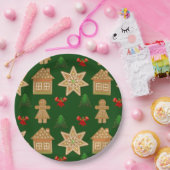 ジンジャーブレッドのクリスマスクッキー ペーパープレート (パーティー)