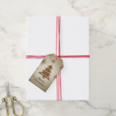 ジンジャーブレッドのクリスマスツリー ギフトタグ (より糸付き)