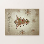 ジンジャーブレッドのクリスマスツリー ジグソーパズル (横)