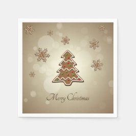 ジンジャーブレッドのクリスマスツリー スタンダードカクテルナプキン