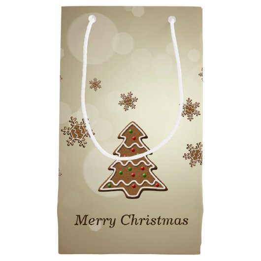 ジンジャーブレッドのクリスマスツリー スモールペーパーバッグ (正面)
