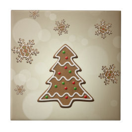 ジンジャーブレッドのクリスマスツリー タイル