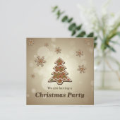 ジンジャーブレッドのクリスマスツリー 招待状 (スタンド正面)