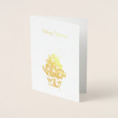 ジンジャーブレッドのクリスマスツリー 箔カード (正面)