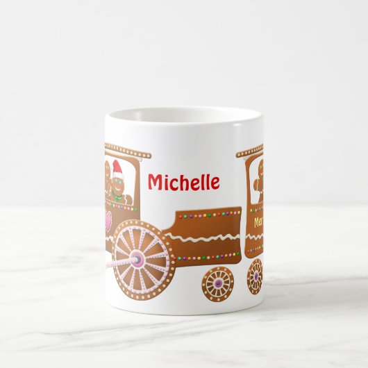 ジンジャーブレッドのクリスマストレイン コーヒーマグカップ (中央)