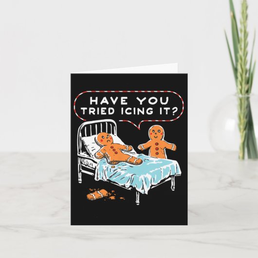 ジンジャーブレッドのクリスマスナーズでアイシングしてみたか カード (正面)