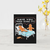 ジンジャーブレッドのクリスマスナーズでアイシングしてみたか カード (黄色い花)