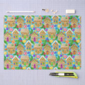 ジンジャーブレッドのクリスマスパターン 薄葉紙 (クラフト)