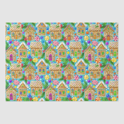 ジンジャーブレッドのクリスマスパターン 薄葉紙 (正面)