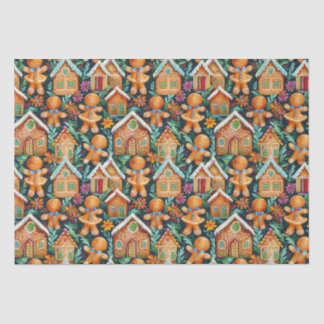 ジンジャーブレッドのクリスマスパターン 薄葉紙