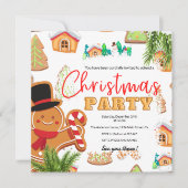 ジンジャーブレッドのクリスマスパーティー 招待状 (正面)