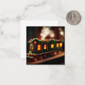 ジンジャーブレッドのクリスマス列車 ノートカード (正面/裏面インサイチュ)