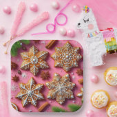 ジンジャーブレッドのクリスマス紙プレート! ペーパープレート (パーティー)