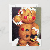 ジンジャーブレッドのクリスマス シーズンポストカード (正面/裏面)