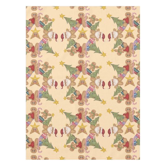 ジンジャーブレッドのクリスマス テーブルクロス (正面)