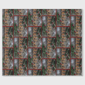 ジンジャーブレッドのクリスマス ラッピングペーパー (フラット)