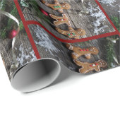 ジンジャーブレッドのクリスマス ラッピングペーパー (ロールコーナー)