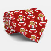 ジンジャーブレッドのサンタのクリスマスのノベルティの首のタイ ネクタイ (ロール)