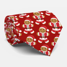 ジンジャーブレッドのサンタのクリスマスのノベルティの首のタイ ネクタイ