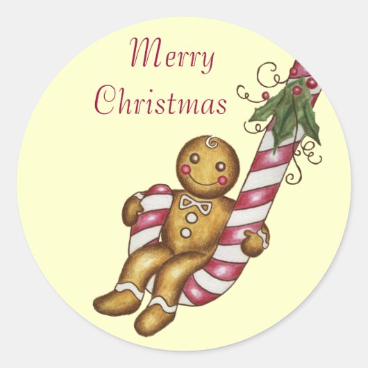 ジンジャーブレッドのシール ラウンドシール (正面)