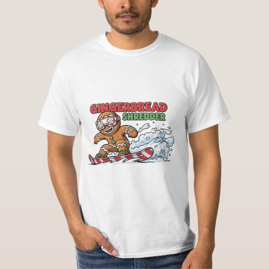 ジンジャーブレッドのスノーボーダー Tシャツ (正面)