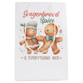 ジンジャーブレッドのスパイスと素晴らしいもの ミディアムペーパーバッグ (正面)