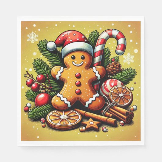 ジンジャーブレッドのナプキン！ スタンダードランチョンナプキン (正面)
