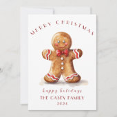 ジンジャーブレッドのホリデーカード シーズンカード (正面)